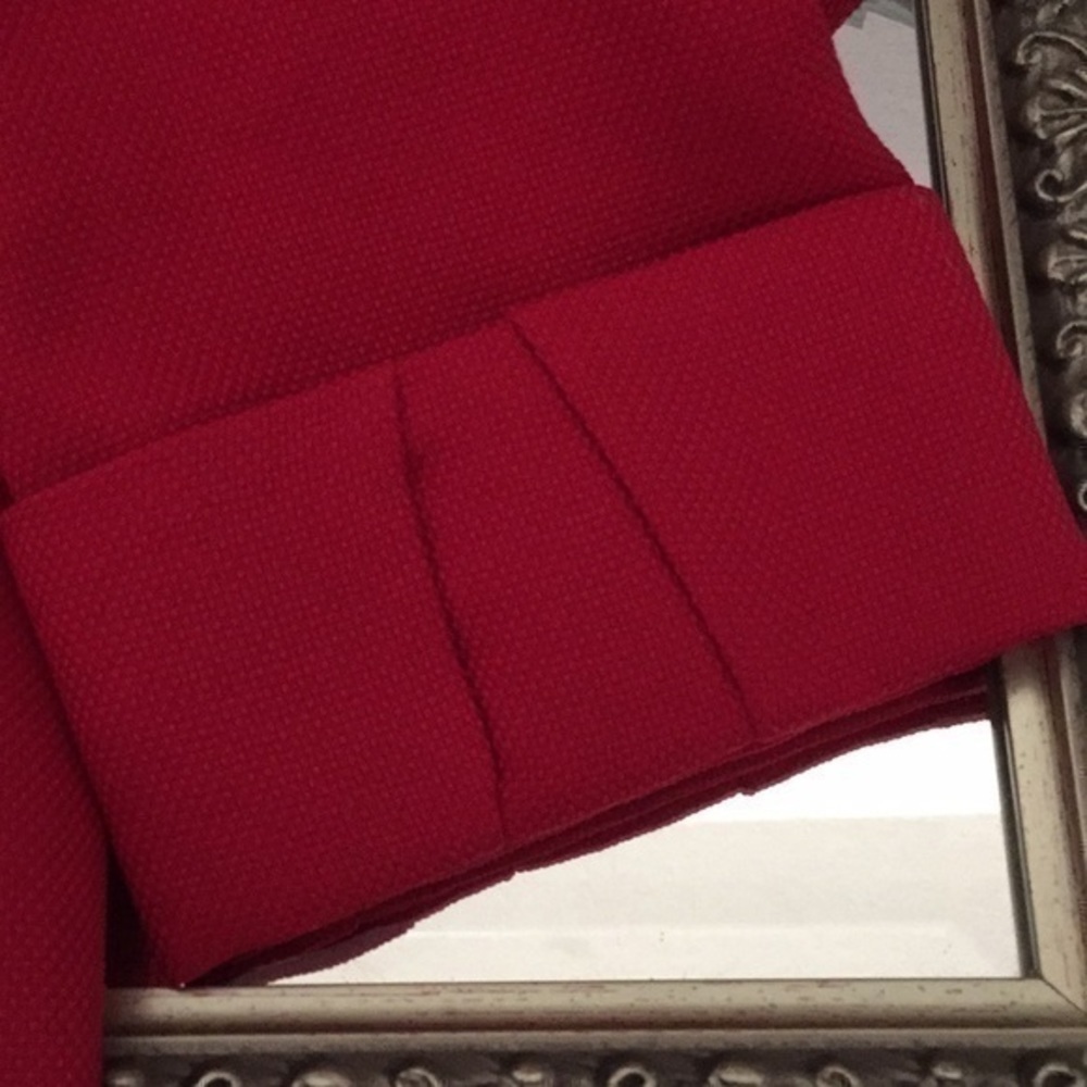 $10 SALE Vintage Petite Red Blazer Jacket Pleated Cuff Retro 90s Y2K - Picture 6 of 8